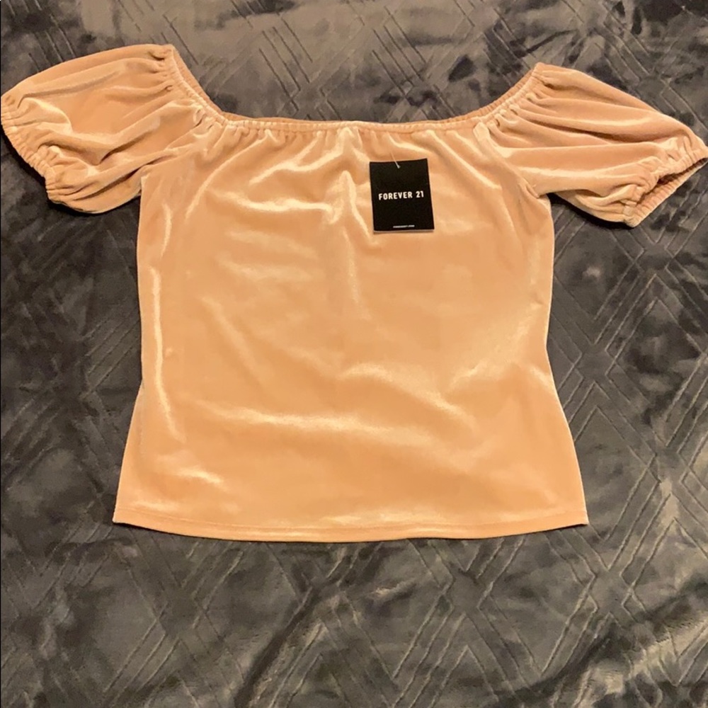 NWT Velvet light pink off the shoulder top